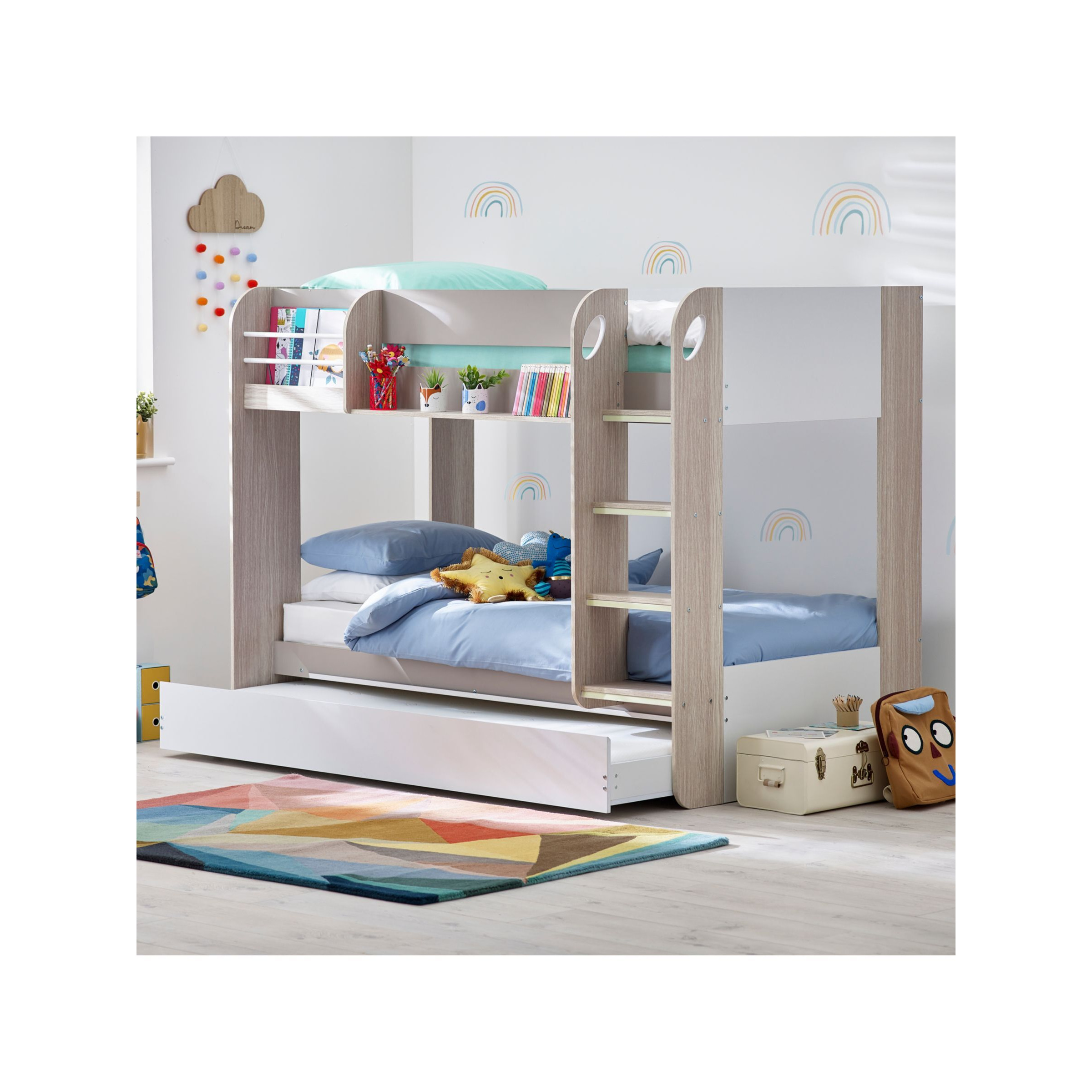 Julian Bowen Pacific Bunk Bed With Pull-Out Trundle - image 1