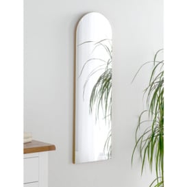 Yearn Delicacy Arched Wood Frame Wall Mirror, 100 x 30cm - thumbnail 1