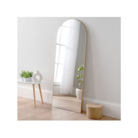 Yearn Delicacy Arched Wood Frame Wall/Leaner Mirror - thumbnail 1