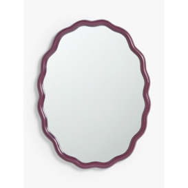 John Lewis Wiggle Oval Wall Mirror, 73 x 55.5cm - thumbnail 1
