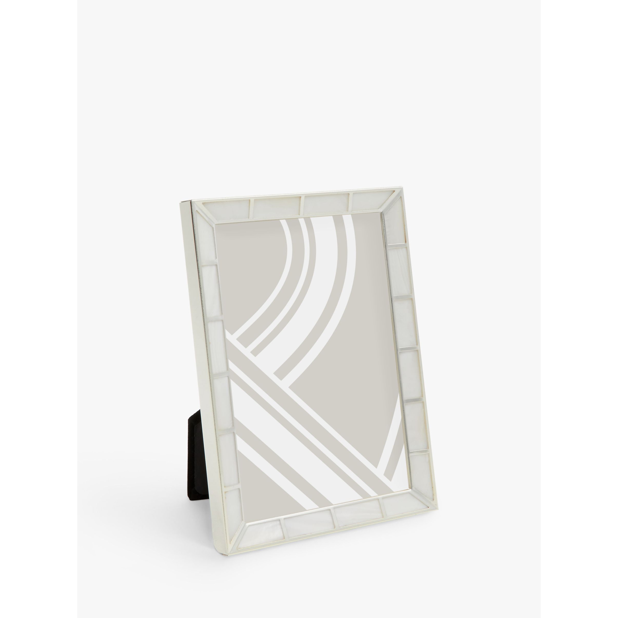 John Lewis Mother Of Pearl Block Photo Frame, Silver Plated - image 1