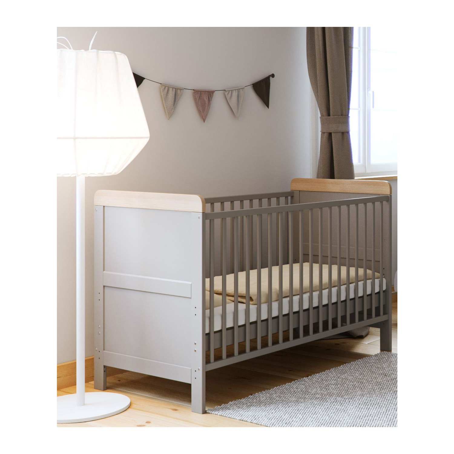 Little Acorns Classic Two-Tone Cotbed - image 1