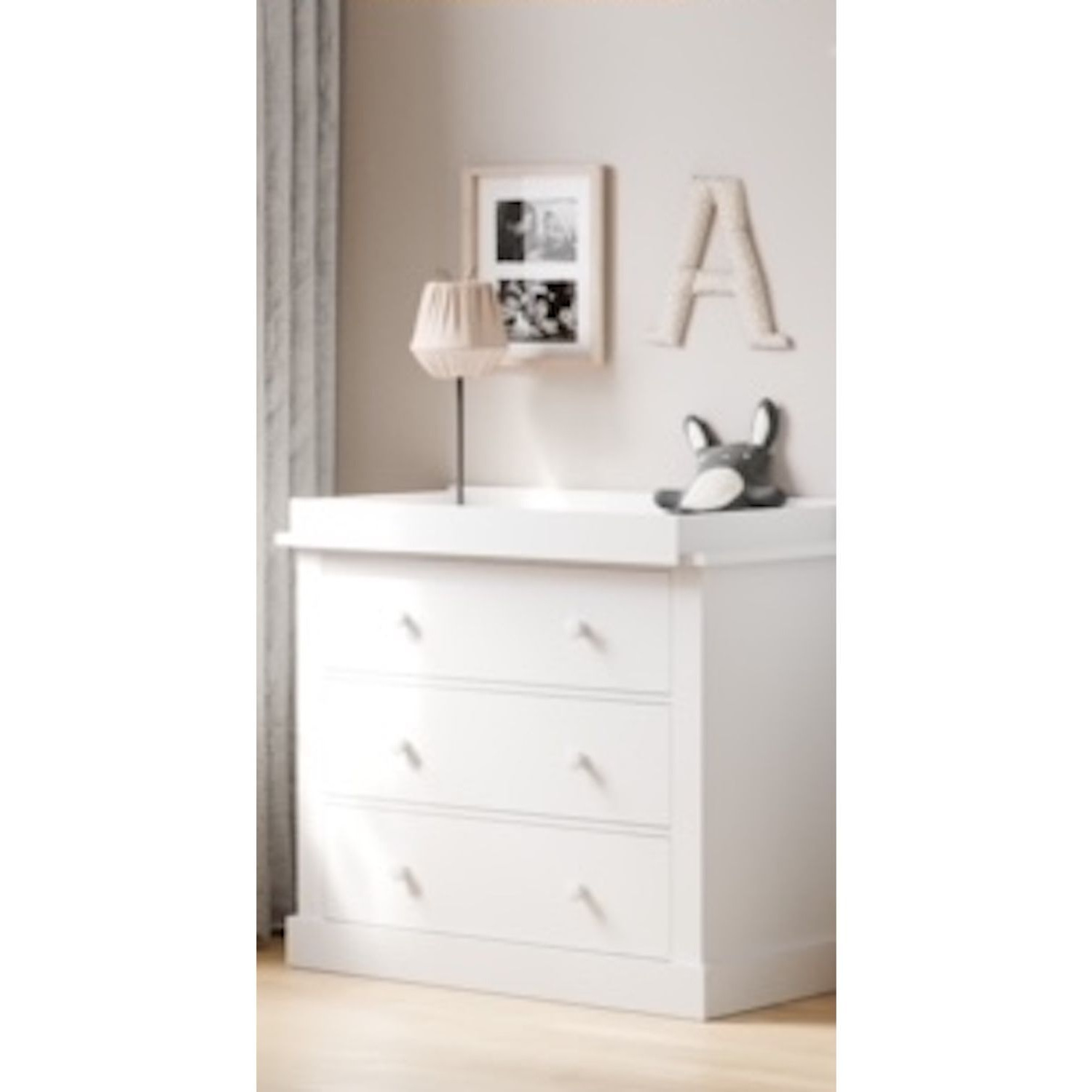 Little Acorns Langdon Changing Table Dresser, White - image 1