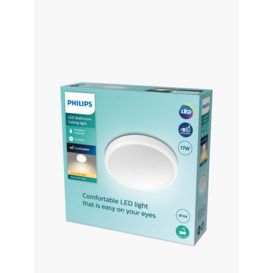 Philips Doris LED Flush Bathroom Light, White