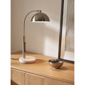 John Lewis Arc LED Smart Switch Table Lamp, Brushed Steel - thumbnail 2