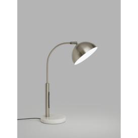John Lewis Arc LED Smart Switch Table Lamp, Brushed Steel - thumbnail 1