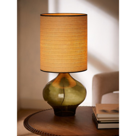 John Lewis Verde Glass Table Lamp, Green - thumbnail 2