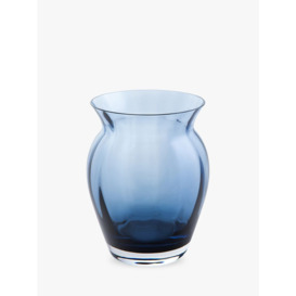 Dartington Crystal Florabundance Tulip Vase, H18.5cm, Ink Blue