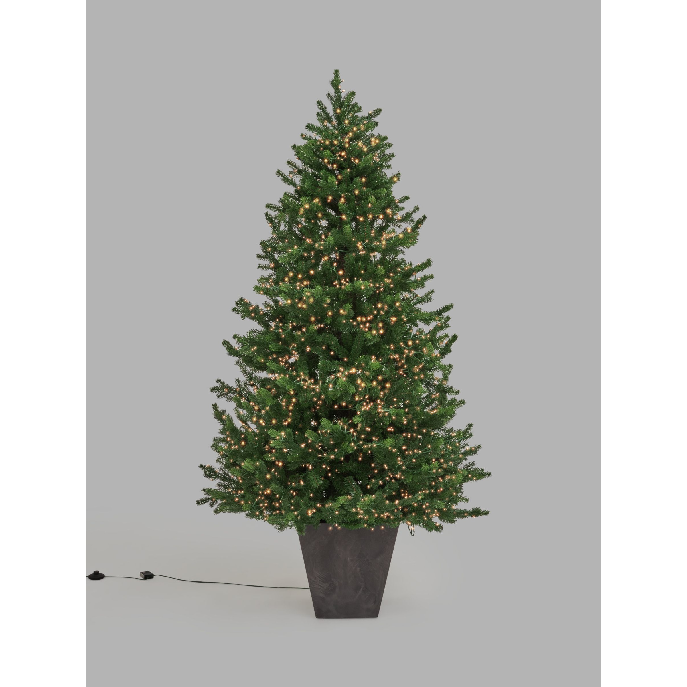 John Lewis Super Lit Potted Pre-lit 4000 LED Christmas Tree, 7ft