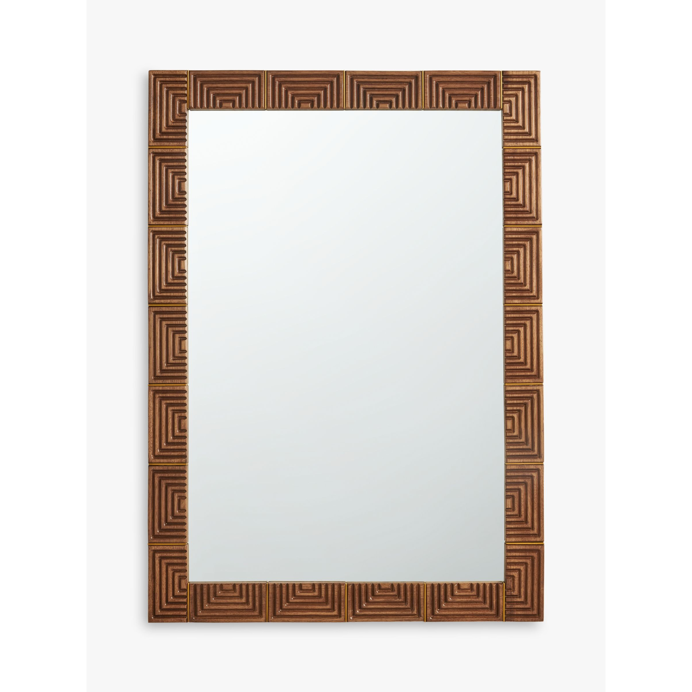 John Lewis Decorative Metal Cane Inlay Wood Frame Wall Mirror, 80 x 61.5cm,  Natural by John Lewis \u0026 Partners | ufurnish.com, image size:2400x2400