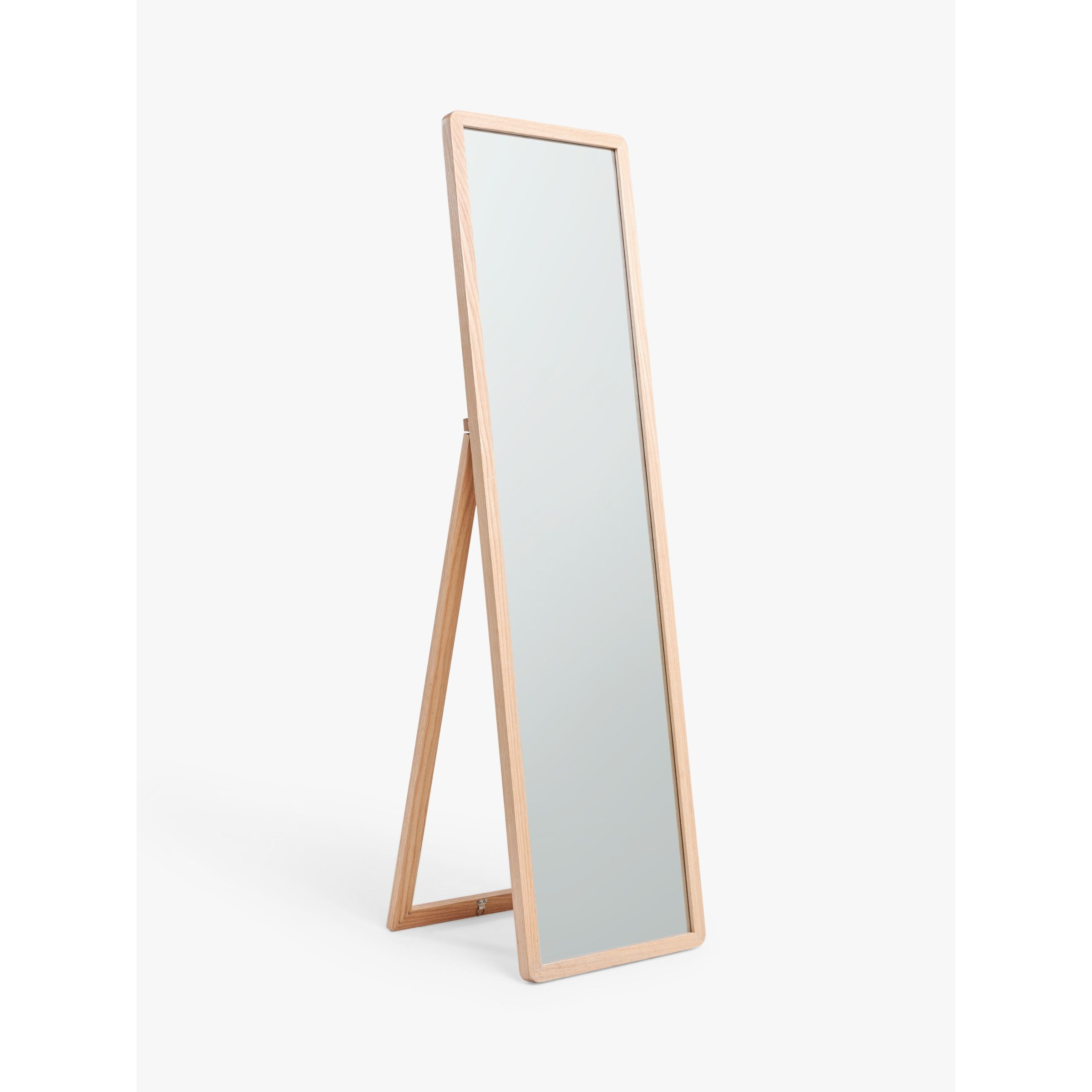John Lewis Slim Solid Oak Wood Full-Length Cheval Mirror, 160 x 42cm - image 1