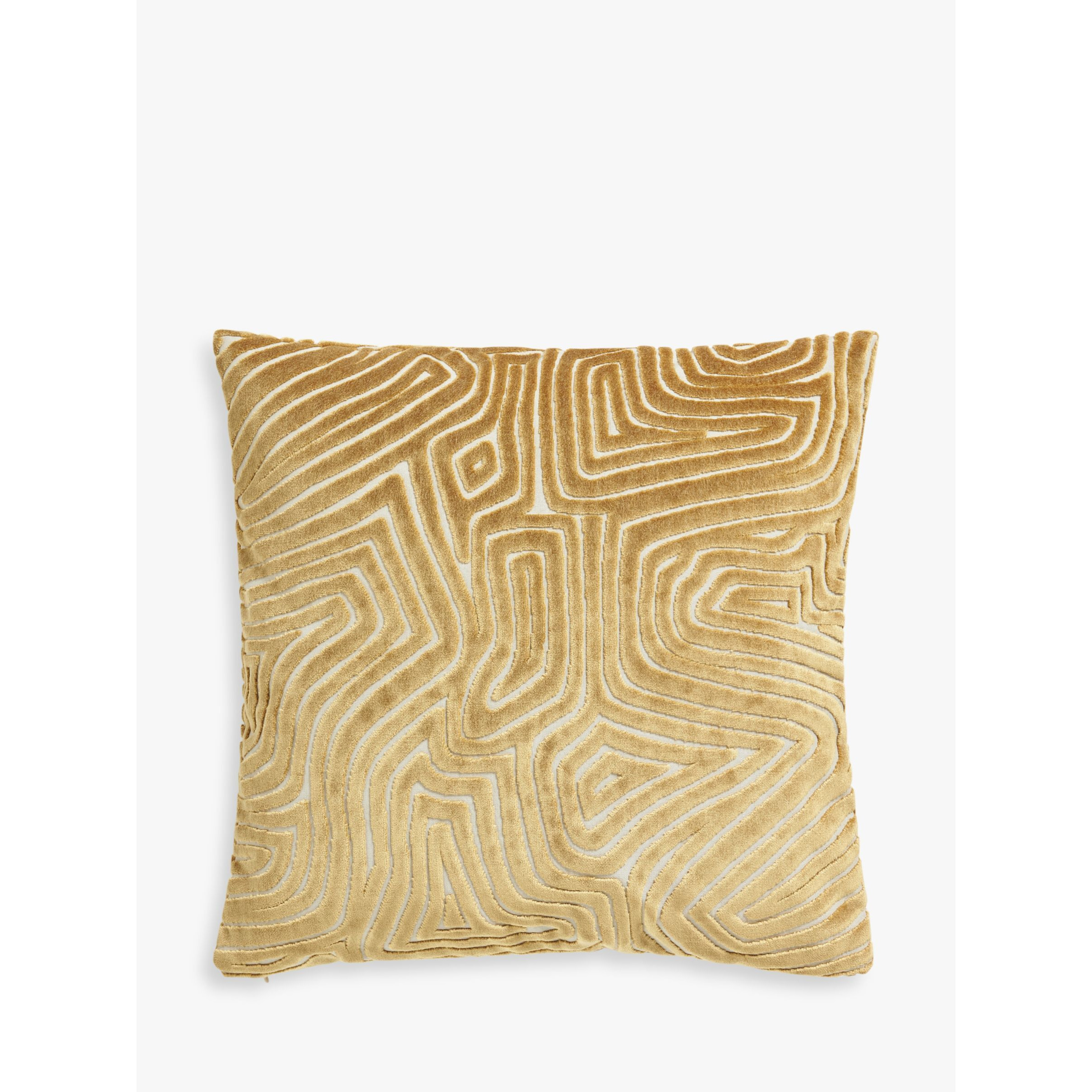 John Lewis Olbia Textured Velvet Cushion, Bronze - image 1
