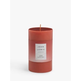 John Lewis Sentiments Love Pillar Scented Candle, 507g