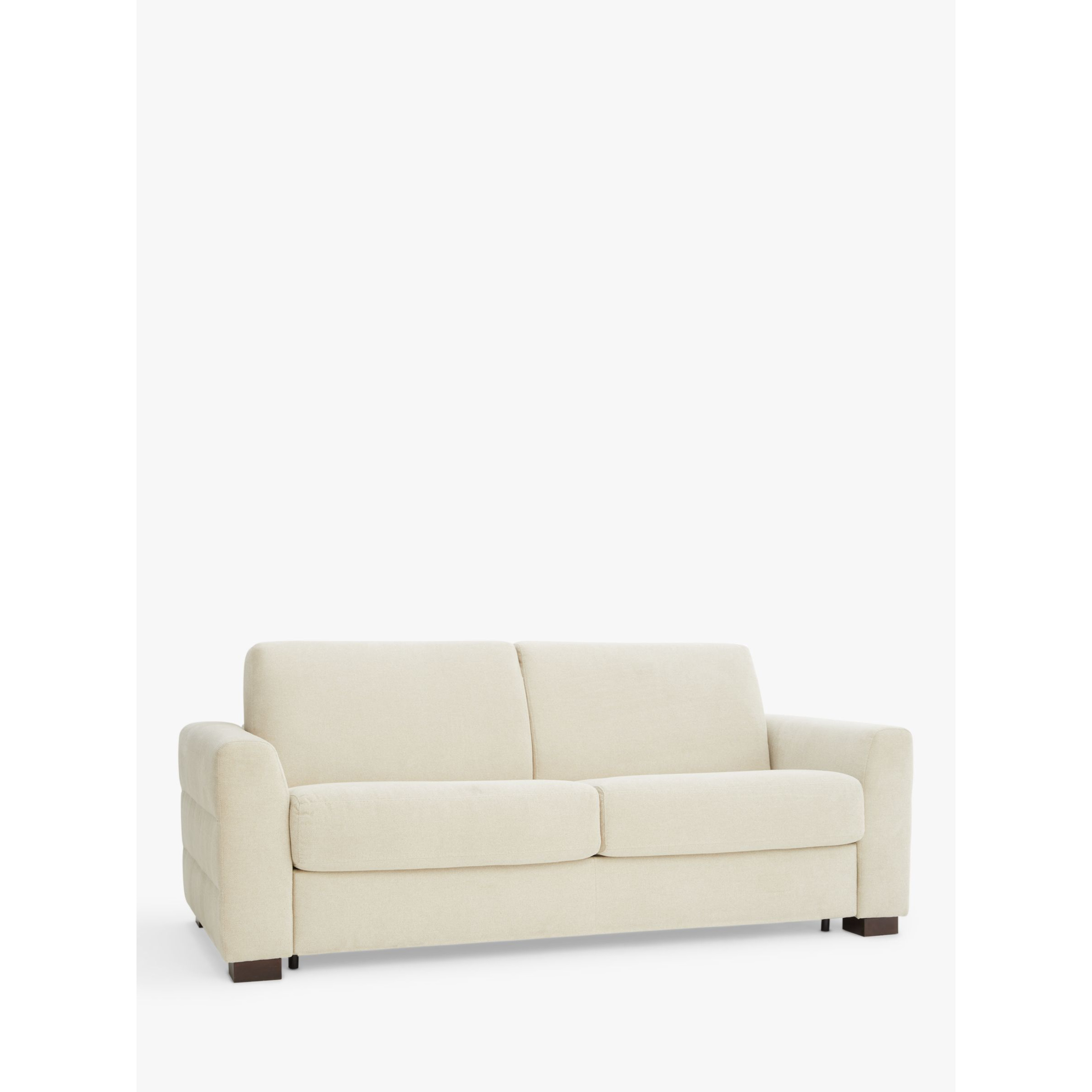 John Lewis Slumber Large 3 Seater Sofa Bed, Dark Leg, Easy Clean Natural Weave - image 1