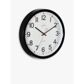 Acctim Kempston Analogue Wall Clock, 35cm, Black - thumbnail 2