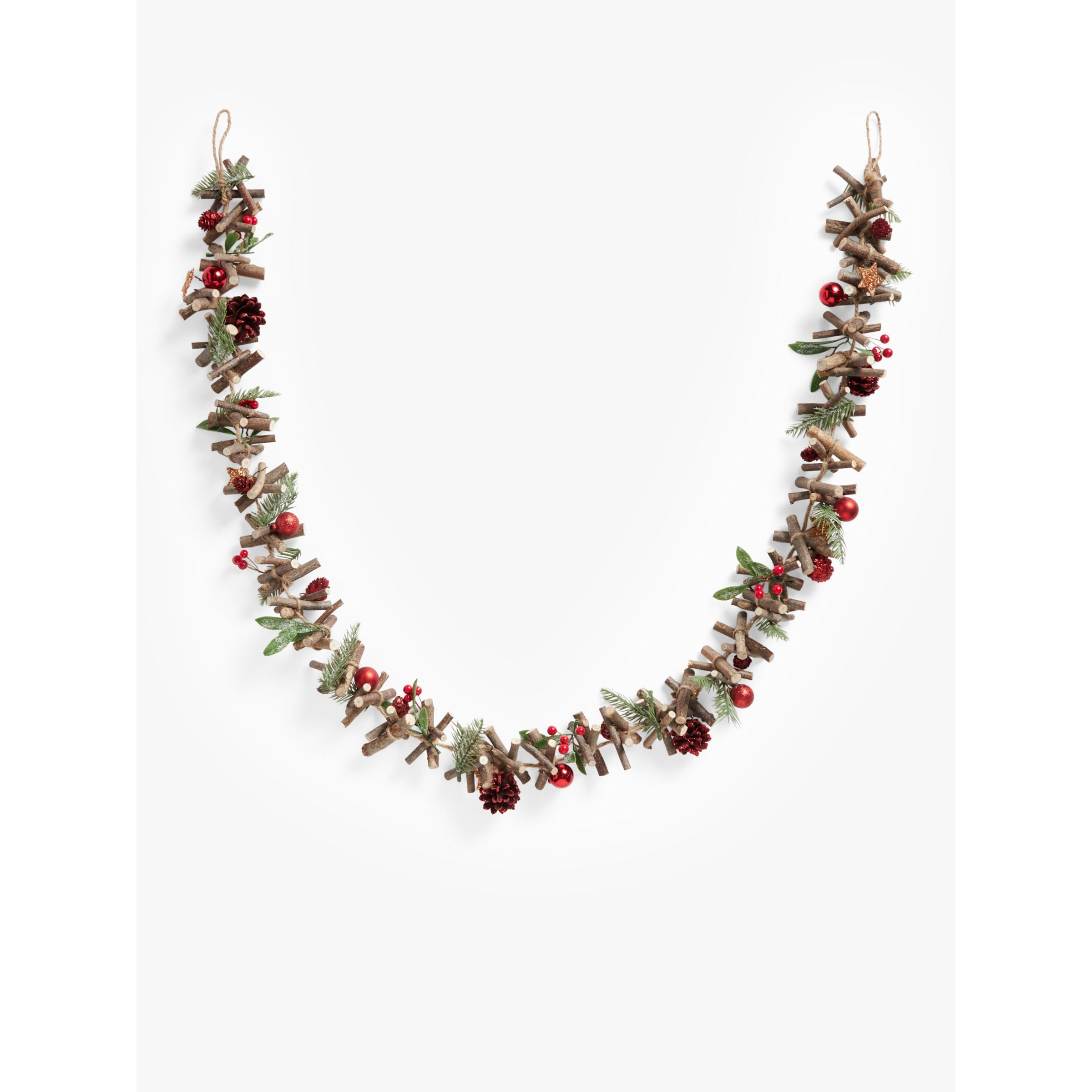 John Lewis Christmas Cottage Stick Garland