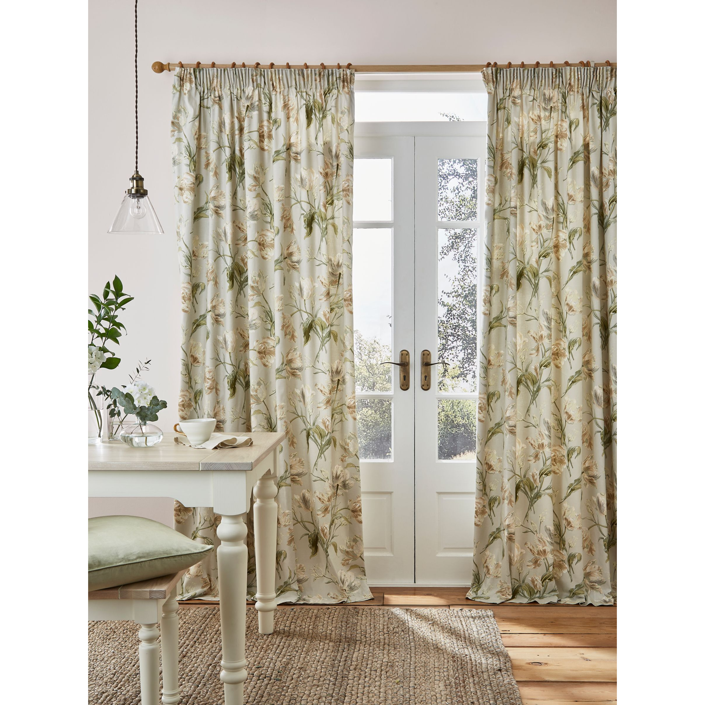 Laura Ashley Gosford Pair Lined Pencil Pleat Curtains - image 1