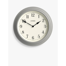 Jones Clocks Supper Club Quartz Analogue Wall Clock, 40.5cm, Cloud Grey - thumbnail 1