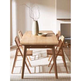 John Lewis Cara 6-10 Seater Extendable Dining Table, American Oak Wood - thumbnail 2