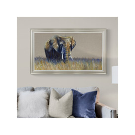 Louise Luton - 'Fields of Gold' Elephant Framed Print, 121 x 71cm, Multi - thumbnail 2