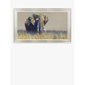 Louise Luton - 'Fields of Gold' Elephant Framed Print, 121 x 71cm, Multi