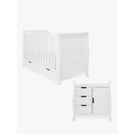 Obaby Stamford Classic Sleigh Cotbed & Closed Changing Unit - thumbnail 2