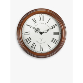 Acctim Towcester Lacock Radio Controlled Roman Numeral Analogue Wood Wall Clock, 39cm, Natural - thumbnail 1