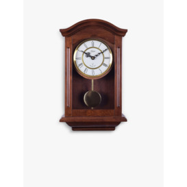 Acctim Thorncroft Radio Controlled Westminster Chime Wood Case Pendulum Wall Clock, Brown