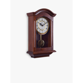 Acctim Thorncroft Radio Controlled Westminster Chime Wood Case Pendulum Wall Clock, Brown - thumbnail 2