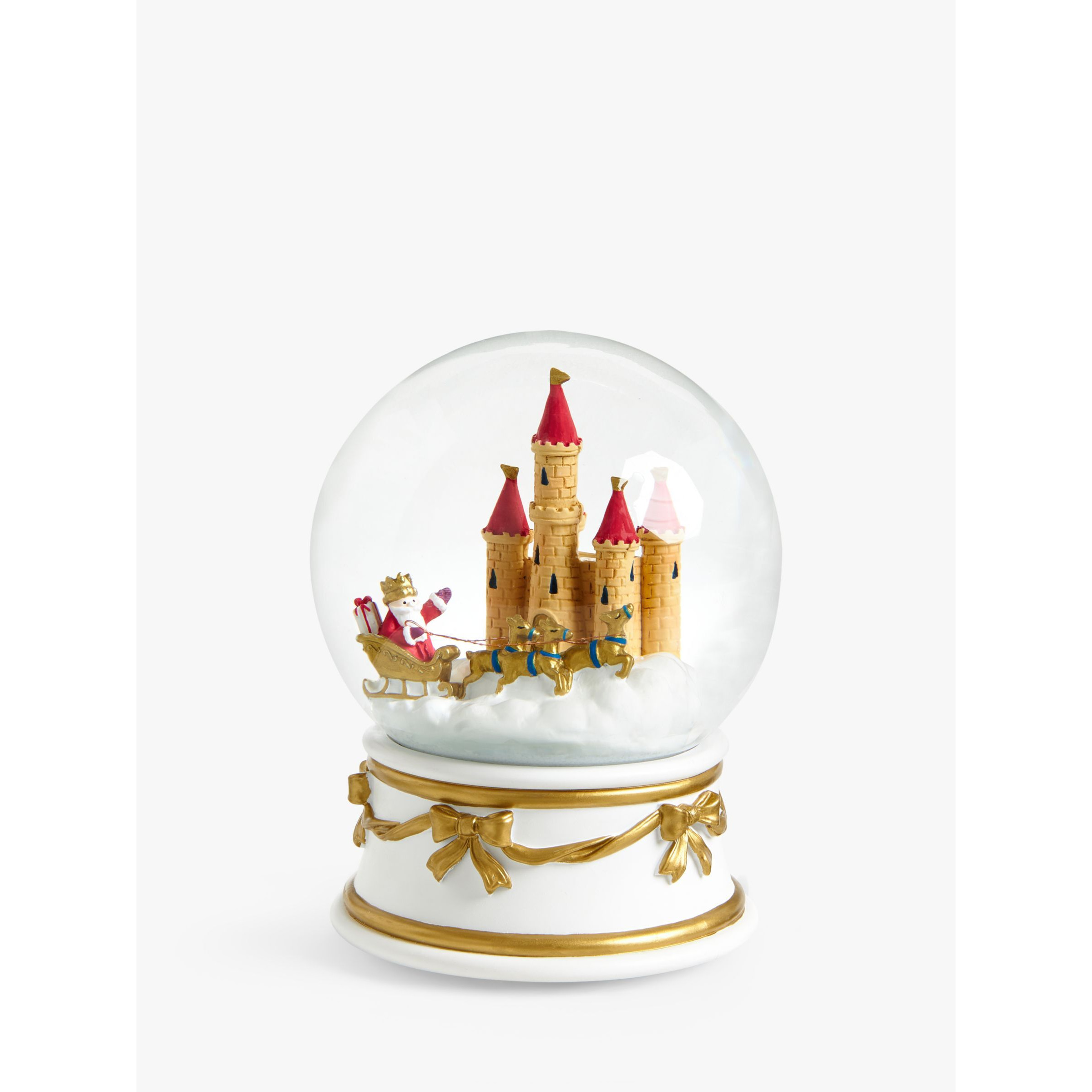 John Lewis Royal Fairytale Santa's Castle Snow Globe