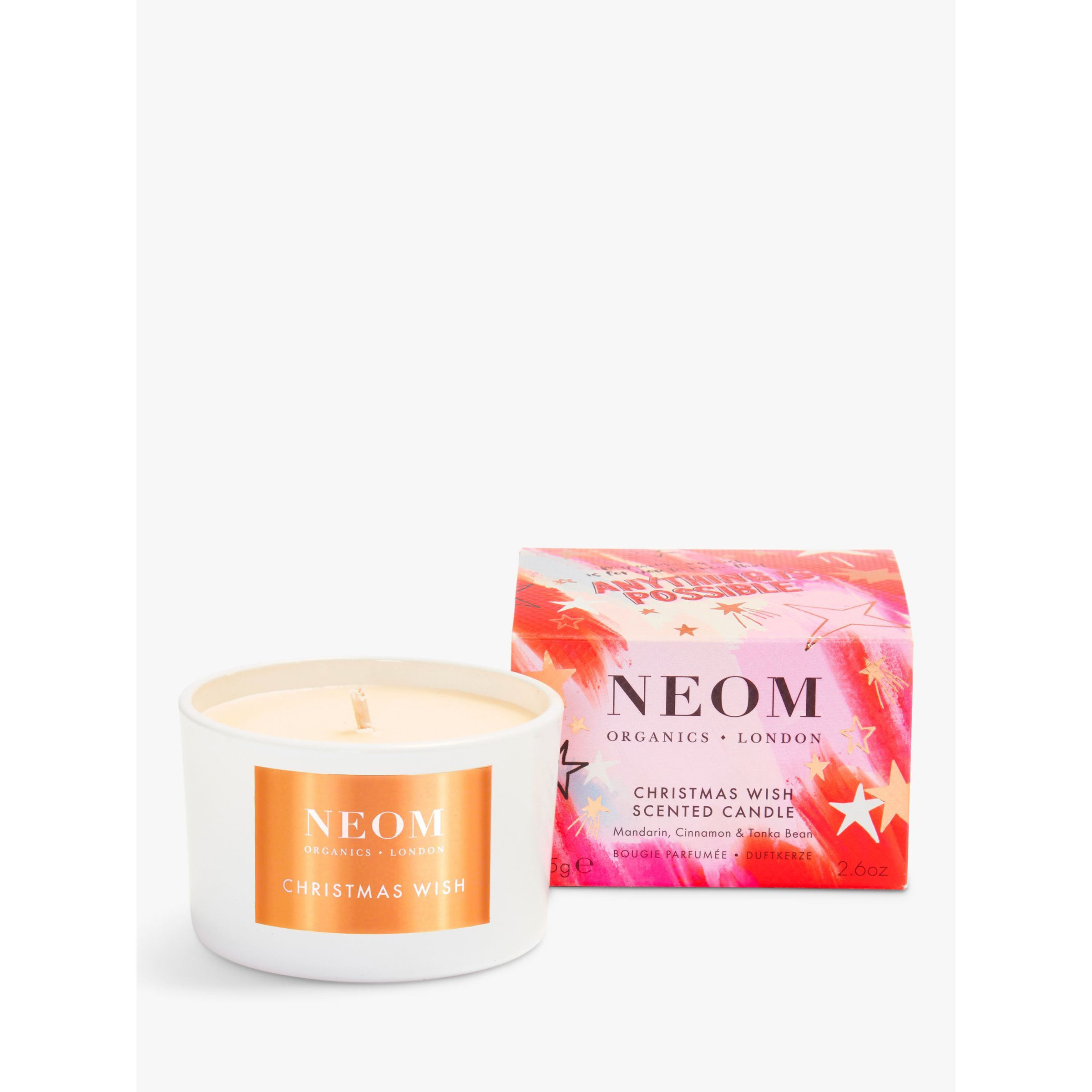 Neom Organics London Christmas Wish Travel Scented Candle, 75g