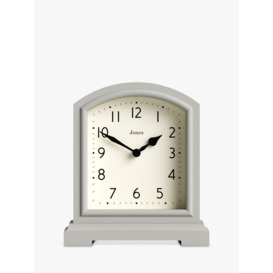 Jones Clocks Tavern Analogue Mantel Clock, Cloud Grey - thumbnail 1