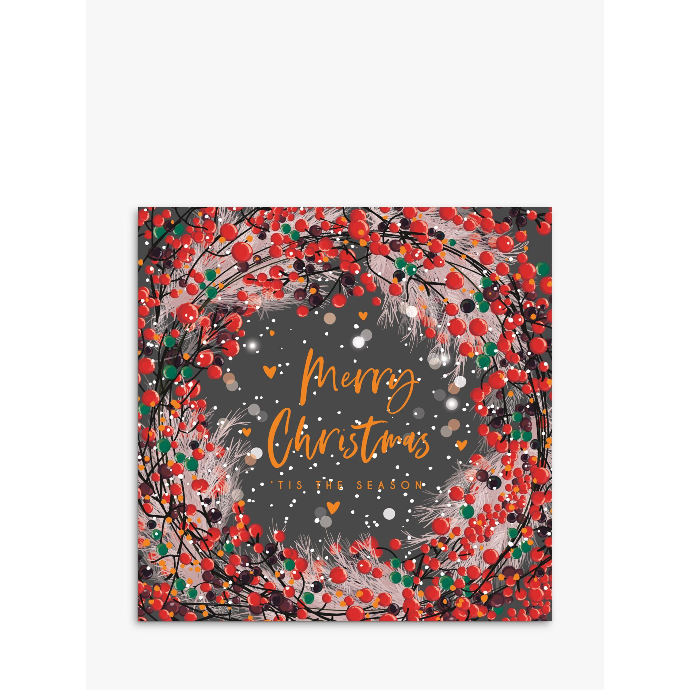 Belly Button Designs Berry Wreath Christmas Card