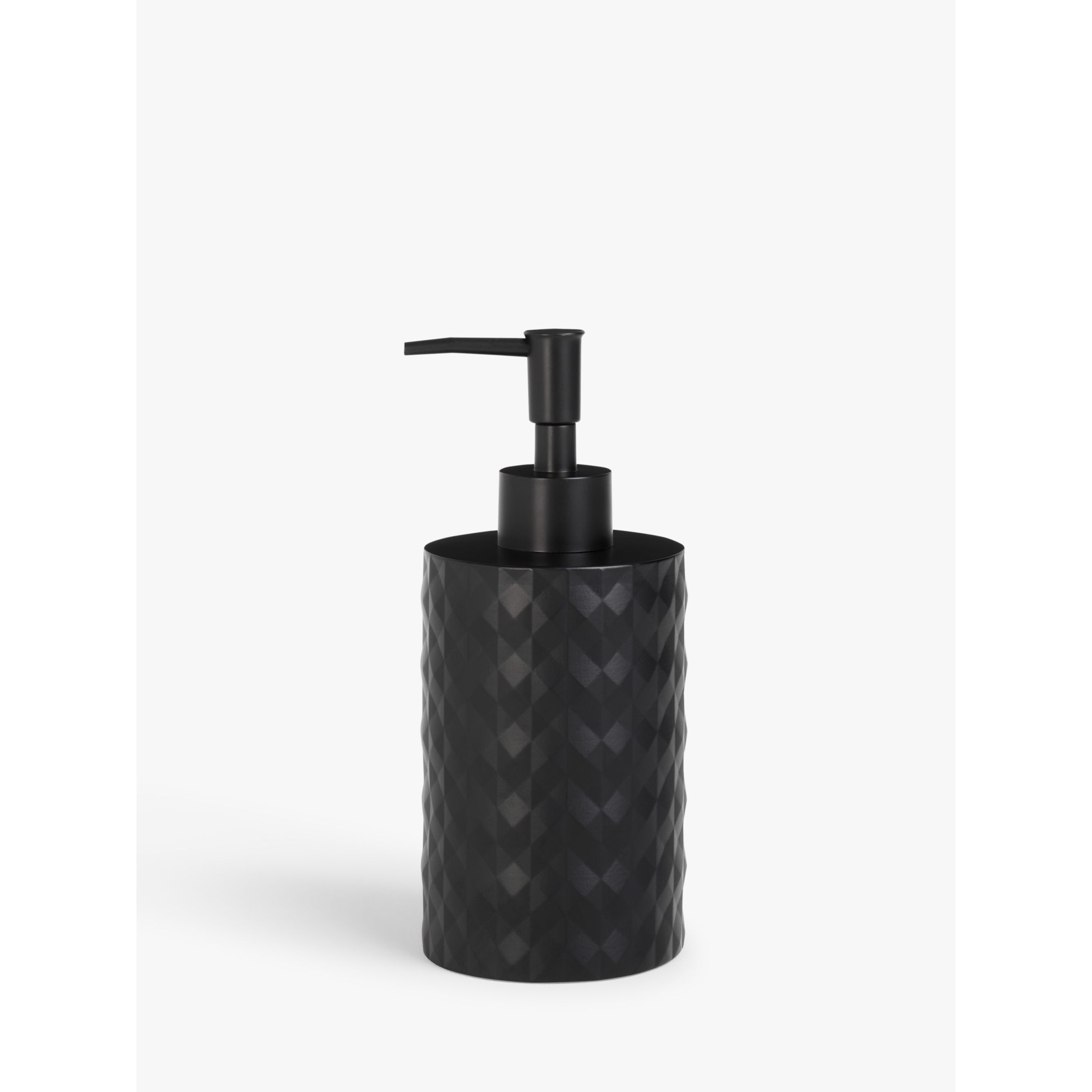 John Lewis Diamond Soap Dispenser, Black - image 1