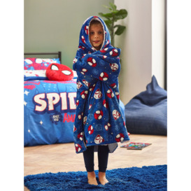 Spidey And His Amazing Friends Kids' Oversized Fleece Hooded Blanket, Blue/Multi