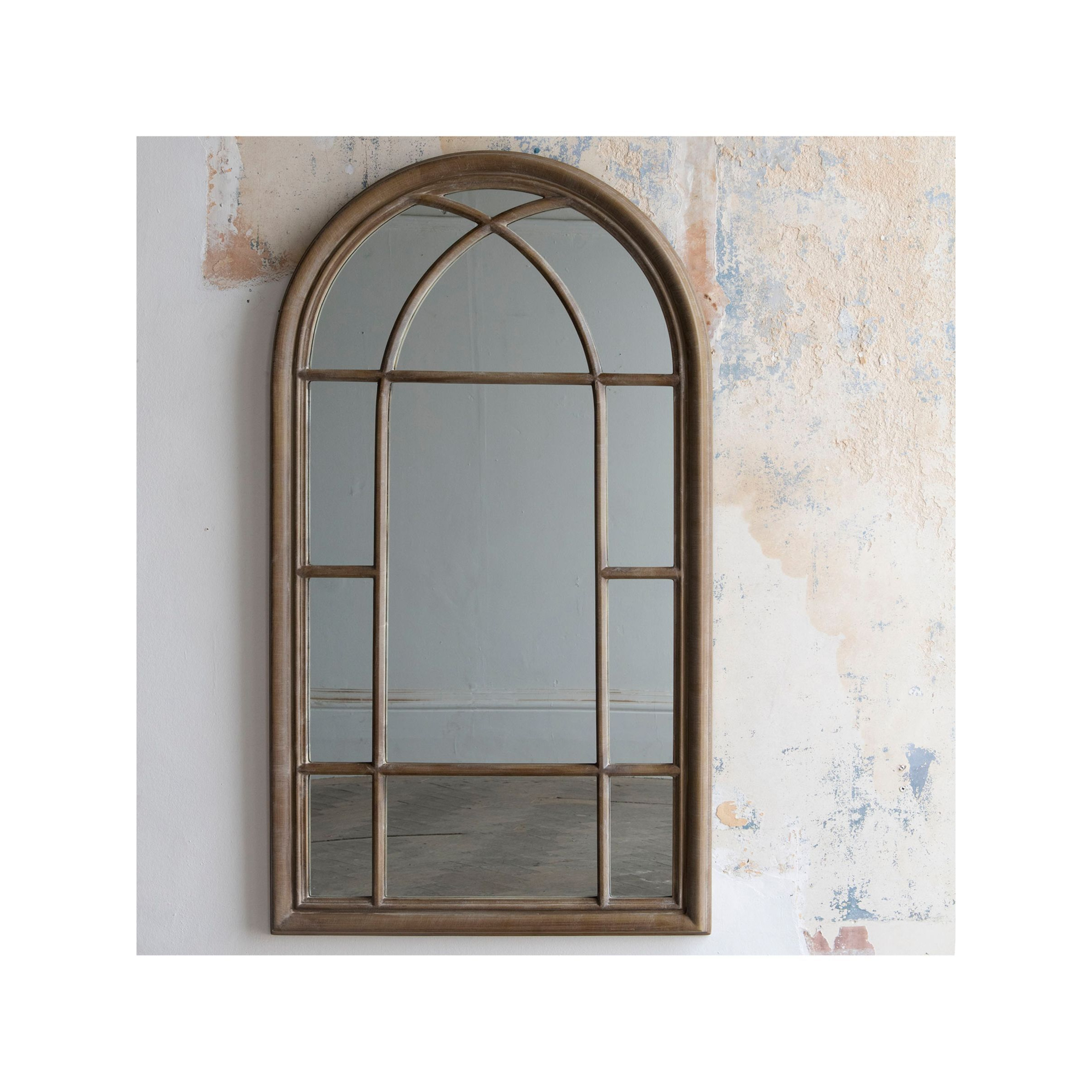 One.World Wilton Arched Window Wall Mirror, 140 x 80cm, Natural - image 1