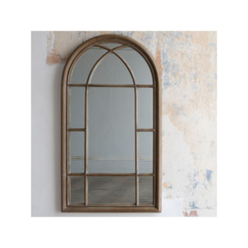 One.World Wilton Arched Window Wall Mirror, 140 x 80cm, Natural