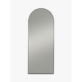 One.World Brookby Tall Arched Metal Wall Mirror, 165 x 65cm, Black - thumbnail 2
