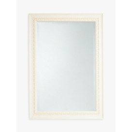 John Lewis Exeter Rectangular Wood Frame Wall Mirror, Cream - thumbnail 1