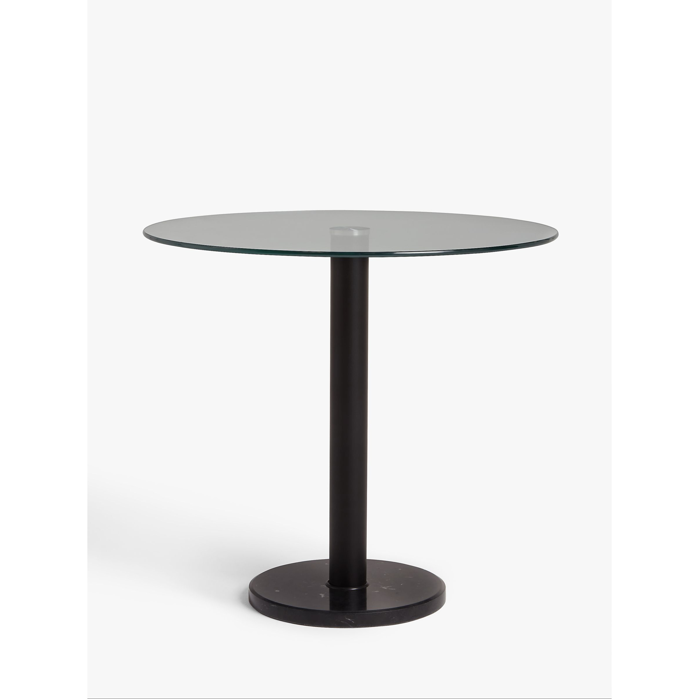 John Lewis Enzo ANYDAY 2 Seater Marble Dining Table, 80cm, Black - image 1