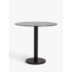 John Lewis Enzo ANYDAY 2 Seater Marble Dining Table, 80cm, Black - thumbnail 1