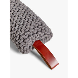 John Lewis Modern Country Chunky Knit Draught Excluder, Grey - thumbnail 2