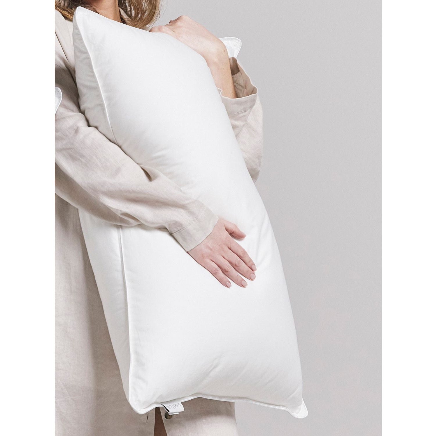 Bedfolk Recycled Duck Down Kingsize Pillow, Soft/Medium - image 1