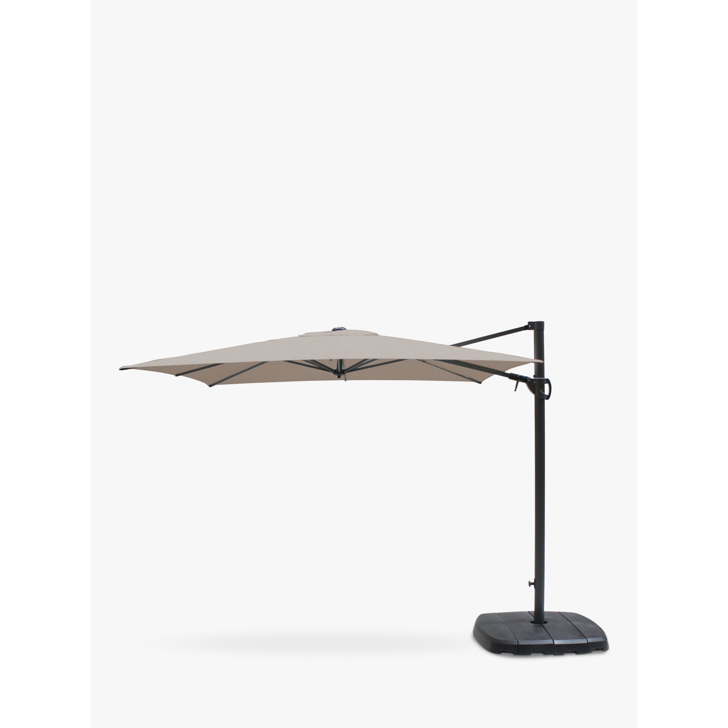 KETTLER Free Arm Square Garden Parasol with Base, 2.5m - image 1