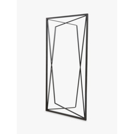 Gallery Direct Thurrock Rectangular Metal Frame Leaner Mirror, 160 x 75cm, Black - thumbnail 2