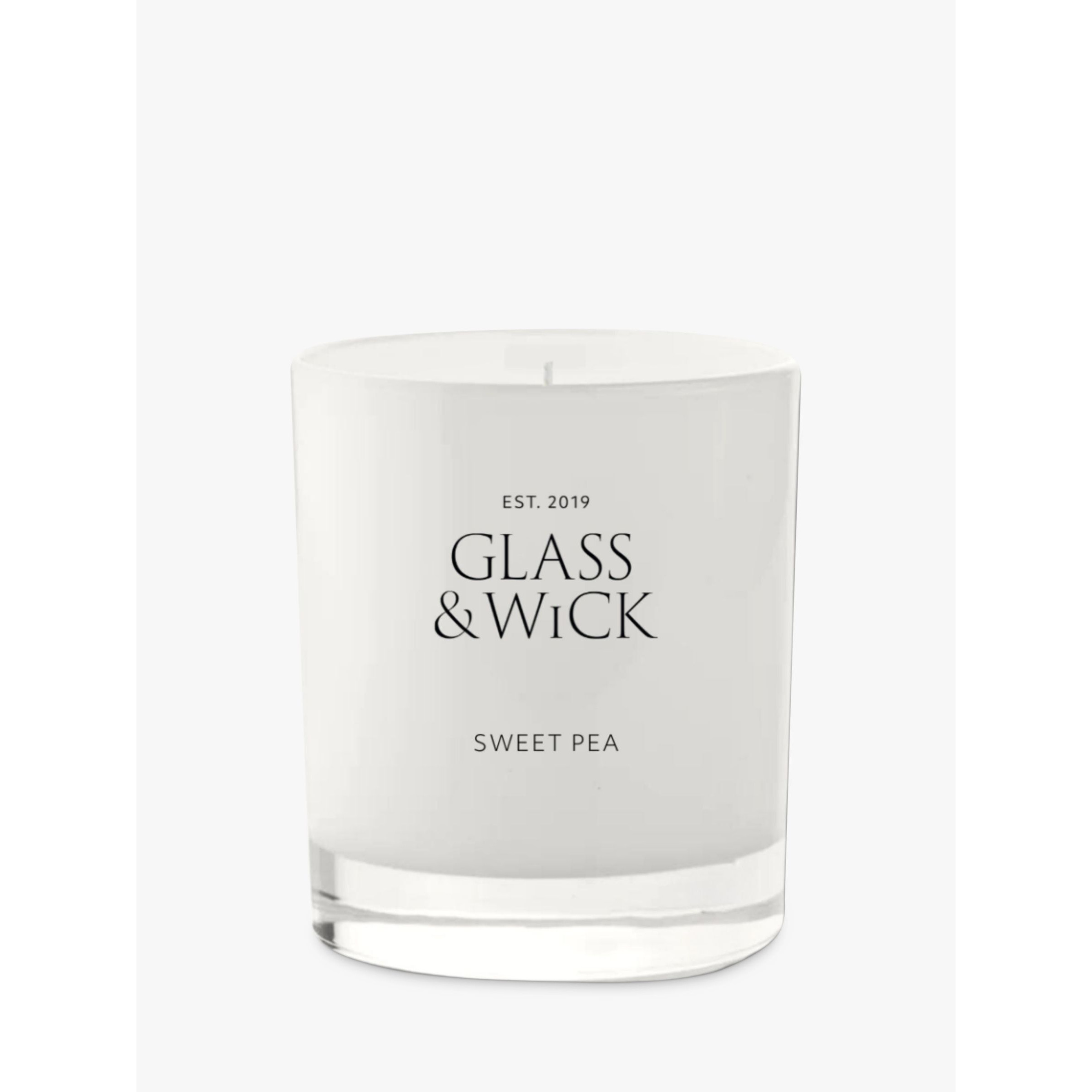Glass & Wick Sweet Pea Scented Candle, 220g - image 1