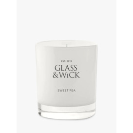 Glass & Wick Sweet Pea Scented Candle, 220g - thumbnail 1