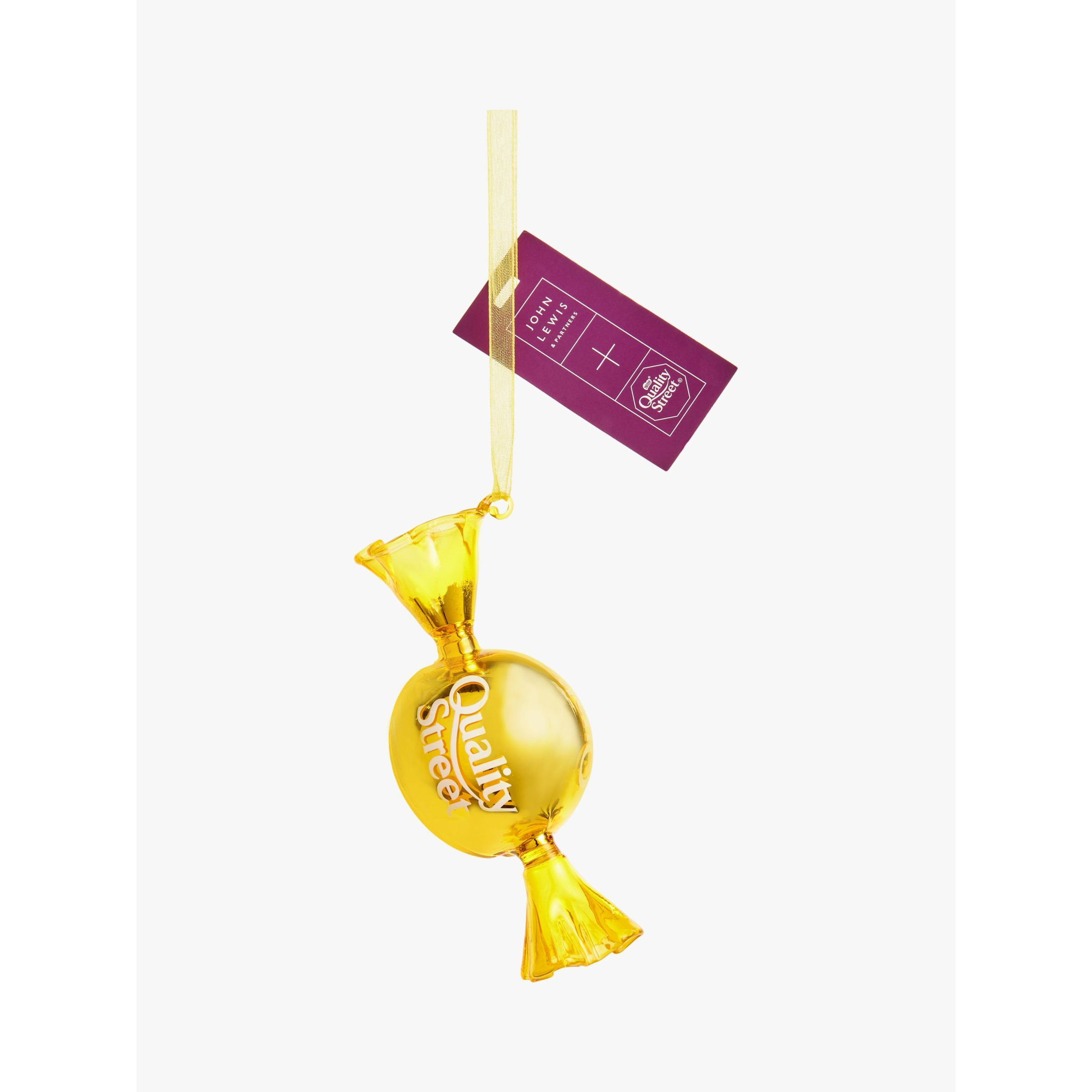 Quality Street Caramel Swirl Glass Bauble, Multi
