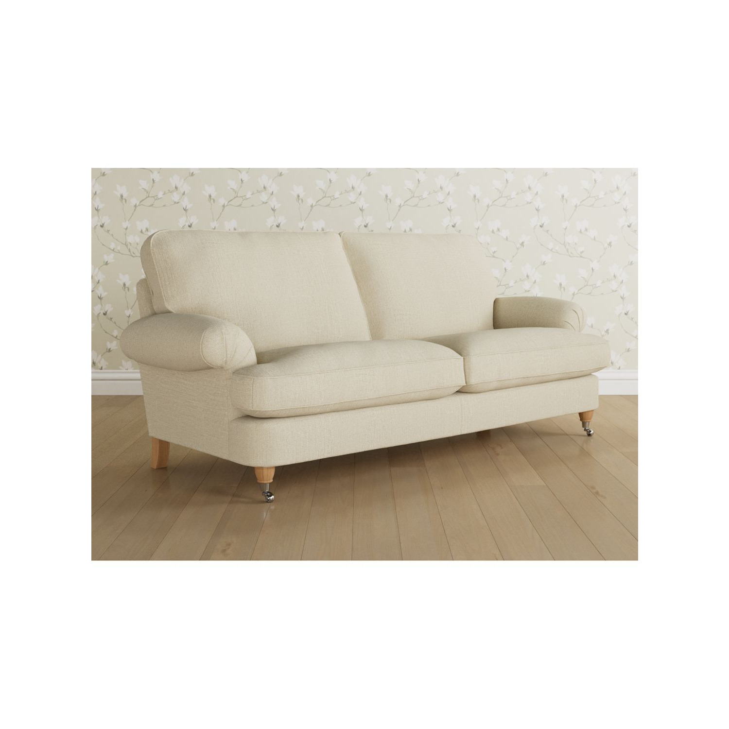 Laura Ashley Beaumaris Large 3 Seater Sofa, Oak Leg - image 1