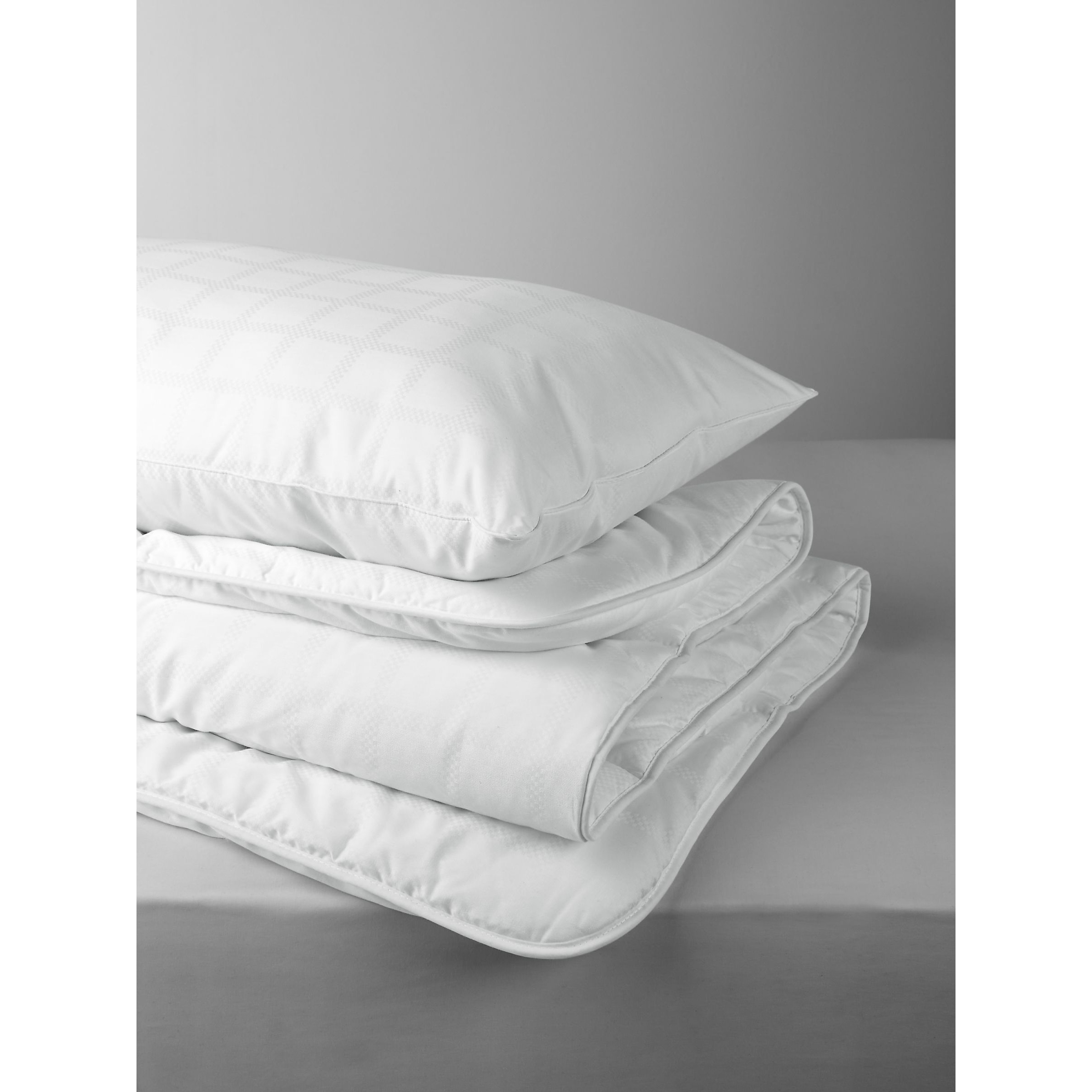 little home at John Lewis Active Anti-Allergy with HeiQ Allergen Tech* Duvet and Pillow Set, 10.5 Tog, White, Single - image 1